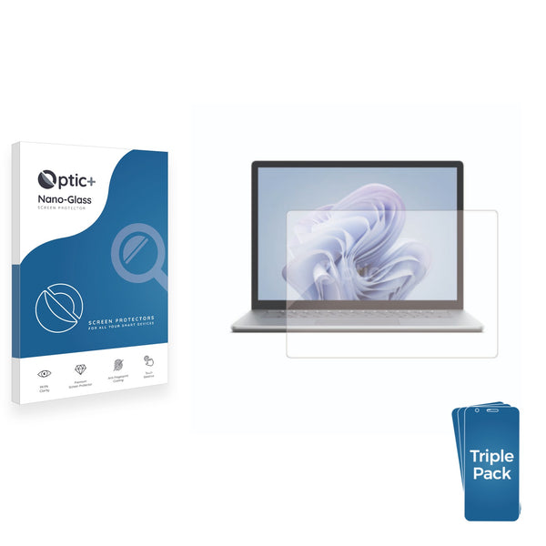 3pk Optic+ Nano Glass Screen Protectors for Microsoft Surface Laptop 6 15"