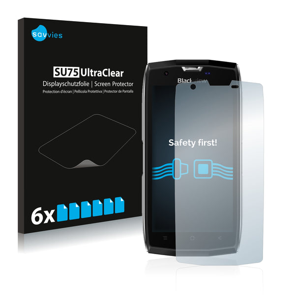 6x Savvies SU75 Screen Protector for Blackview BV7000 Pro