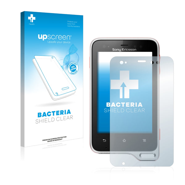 upscreen Bacteria Shield Clear Premium Antibacterial Screen Protector for Sony Ericsson Xperia active ST17i