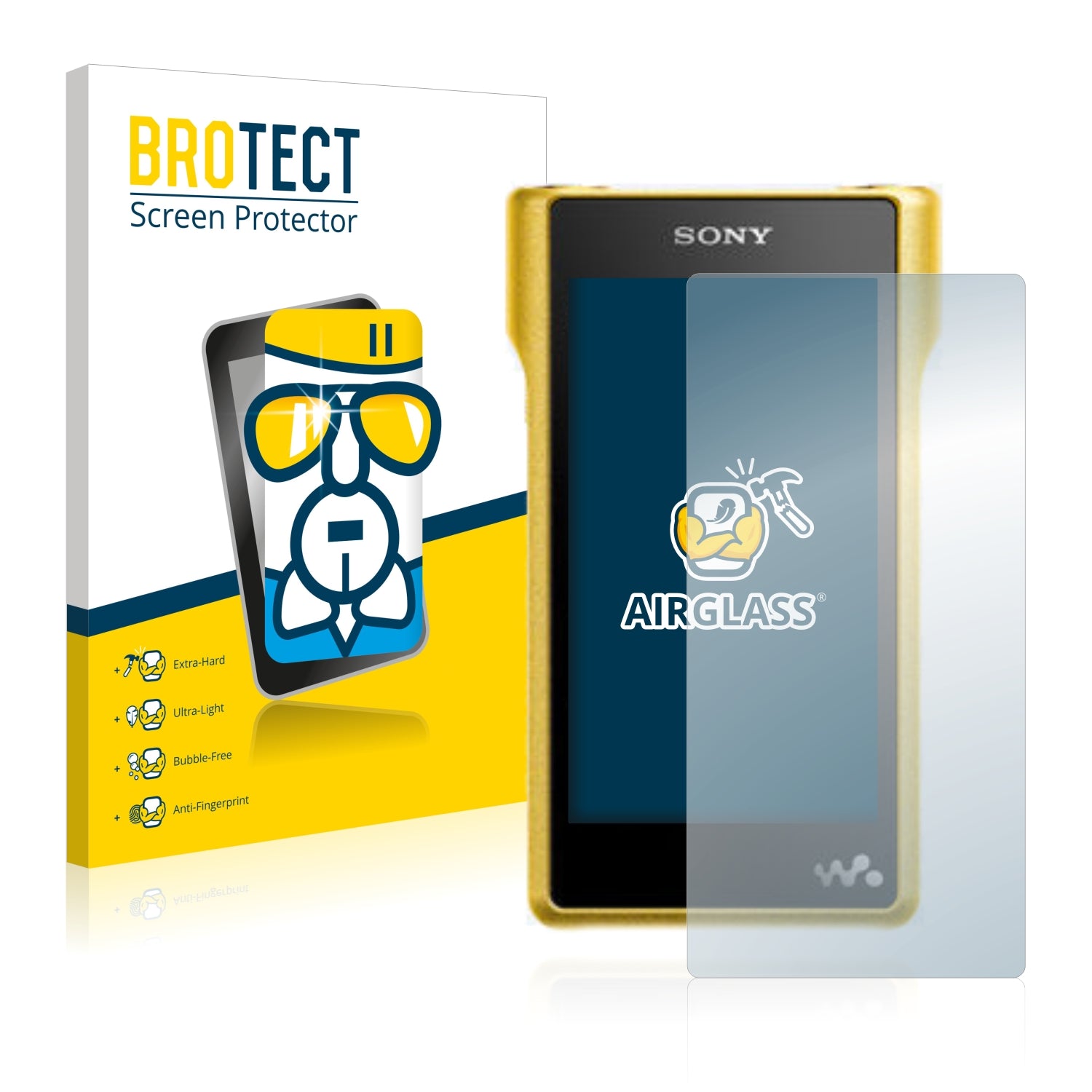 BROTECT Schutzfolie Für Sony Walkman NW-A306 - 2 Stück Full-Cover 3D