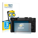 3x BROTECT AirGlass Glass Screen Protector for Panasonic Lumix DMC-TZ81
