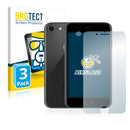 3x BROTECT AirGlass Glass Screen Protector for Apple iPhone 8 (Front + cam)