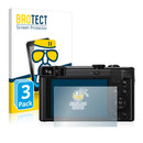 3x BROTECT AirGlass Matte Glass Screen Protector for Panasonic Lumix DMC-TZ80