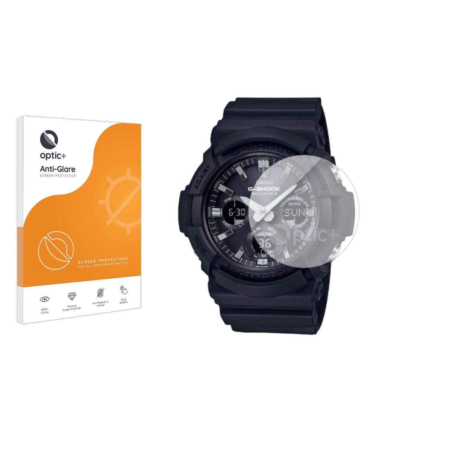 Optic+ Anti-Glare Screen Protector for Casio G-Shock GAW-100 - ScreenShield