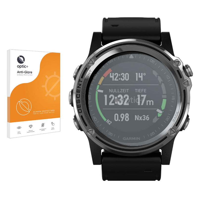 Optic+ Anti-Glare Screen Protector for Garmin Descent Mk1