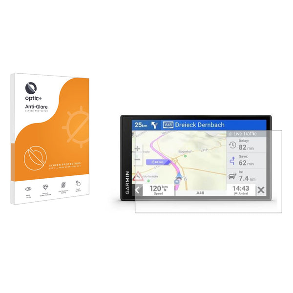 Optic+ Anti-Glare Screen Protector for Garmin DriveSmart 66