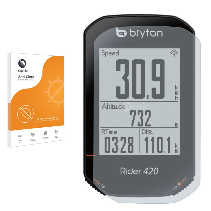 Optic+ Anti-Glare Screen Protector for Bryton Rider 420