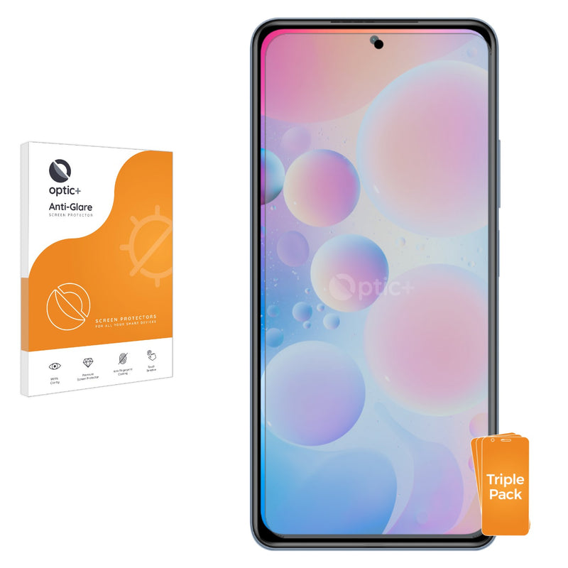 3pk Optic+ Anti-Glare Screen Protectors for Xiaomi Poco F3