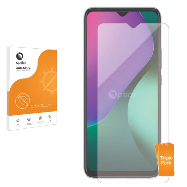 3pk Optic+ Anti-Glare Screen Protectors for Infinix Hot 10