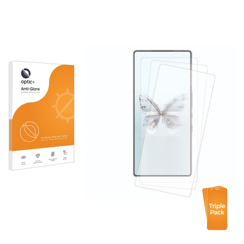 3-pack of Anti-Glare Screen Protectors for ZTE Nubia Red Magic 10S Pro