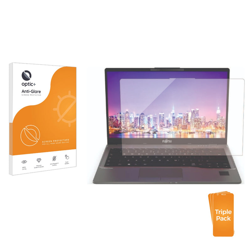 3pk Optic+ Anti-Glare Screen Protectors for Fujitsu Lifebook U7413