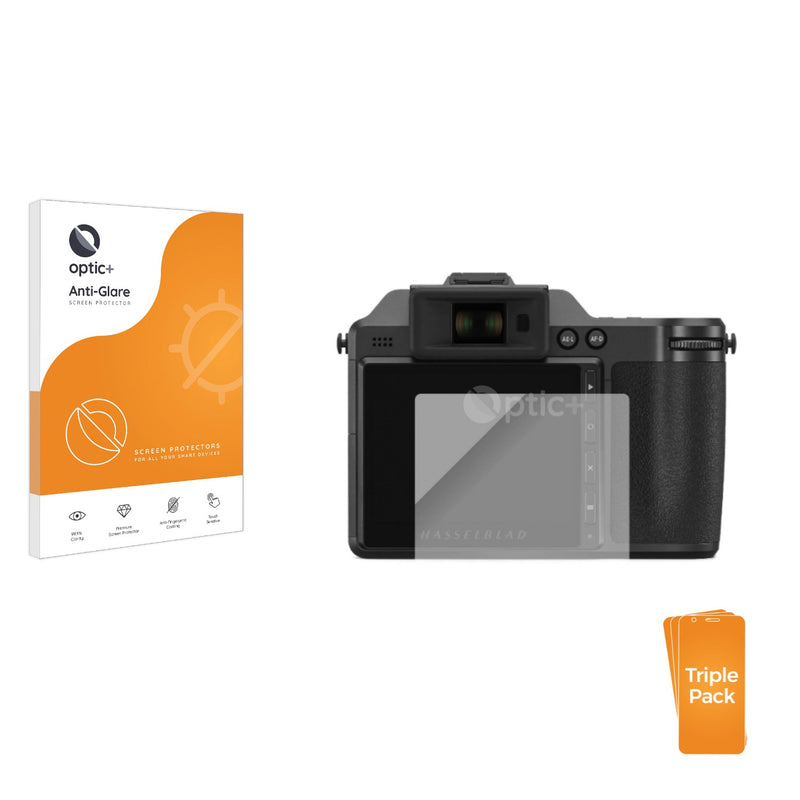 3pk Optic+ Anti-Glare Screen Protectors for Hasselblad X2D 100C