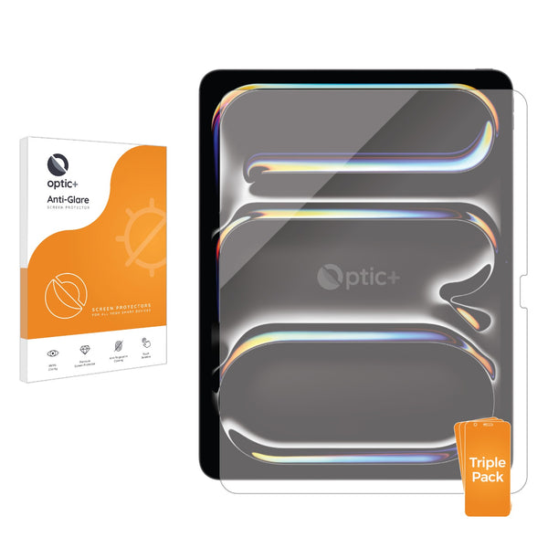 3pk Optic+ Anti-Glare Screen Protectors for Apple iPad Pro 13" 2024