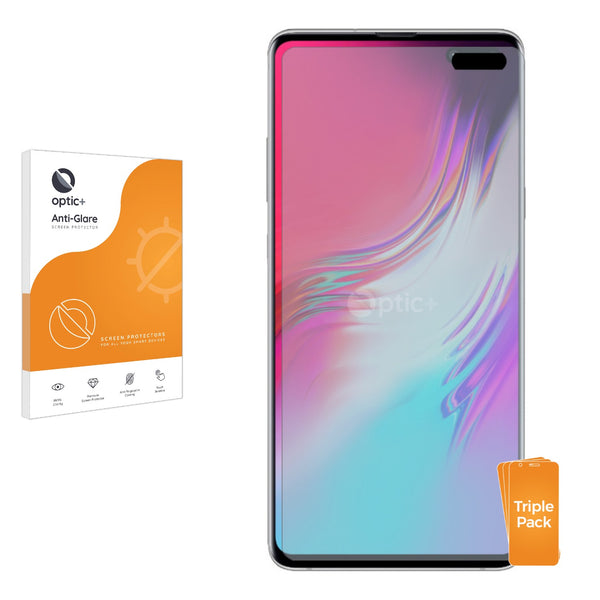 3pk Optic+ Anti-Glare Screen Protectors for Samsung Galaxy S10 5G