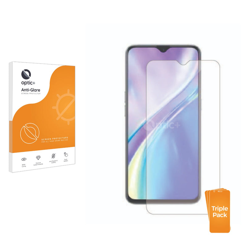 3pk Optic+ Anti-Glare Screen Protectors for Oppo Realme XT