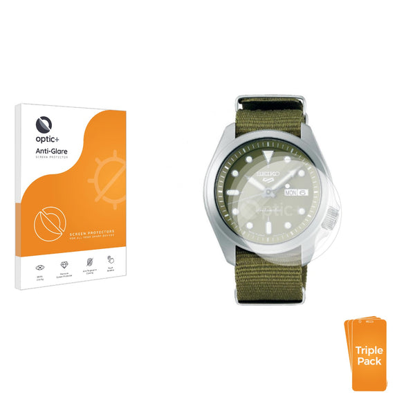 3-pack of Anti-Glare Screen Protectors for Seiko 5 Sports SBSA055