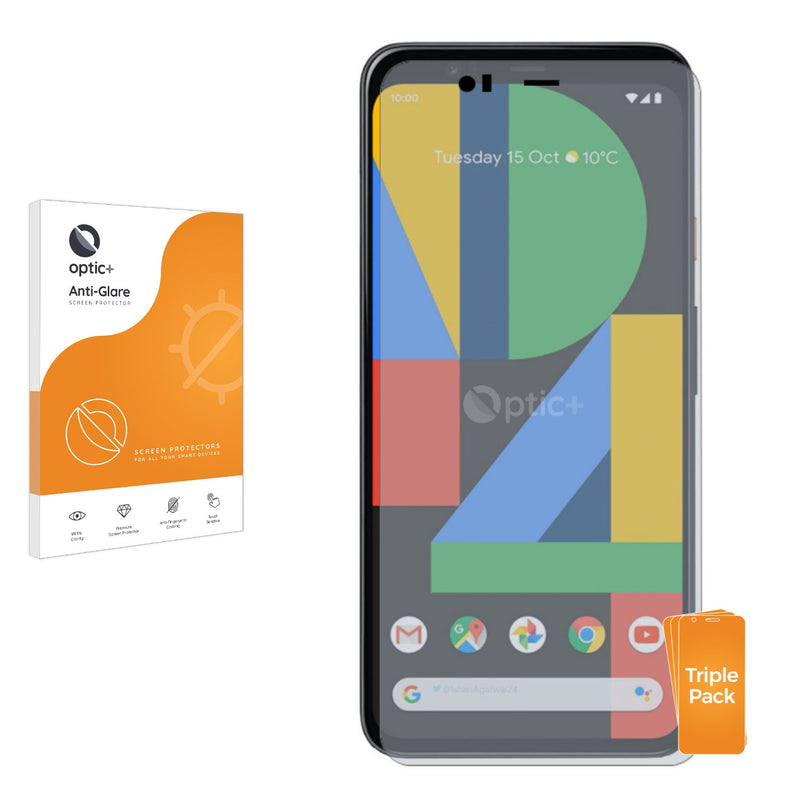 3pk Optic+ Anti-Glare Screen Protectors for Google Pixel 4 XL