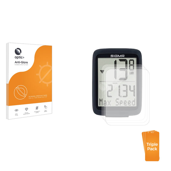 3-pack of Anti-Glare Screen Protectors for Sigma BC 10.0 WR