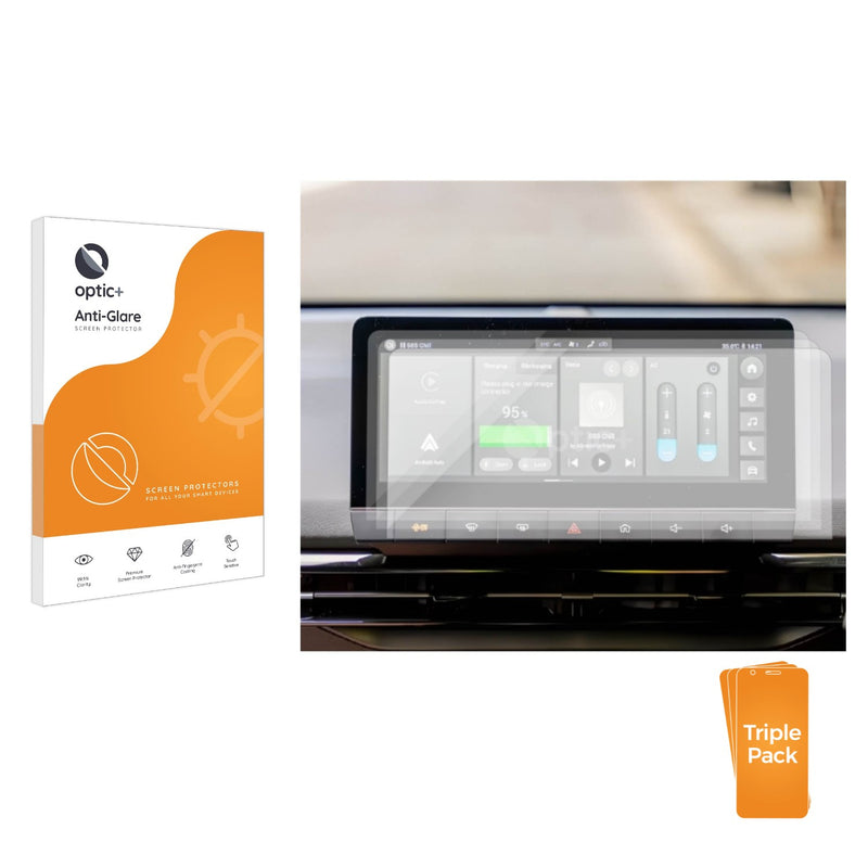 3-pack of Anti-Glare Screen Protectors for MG4 Excite 64 Infotainment display 10.25" (2025)