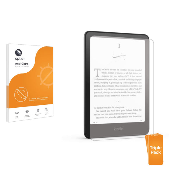 3-pack of Anti-Glare Screen Protectors for Amazon Kindle Paperwhite 7" 12th gen (2024)