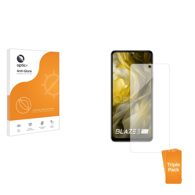 3-pack of Anti-Glare Screen Protectors for Lava Blaze 3