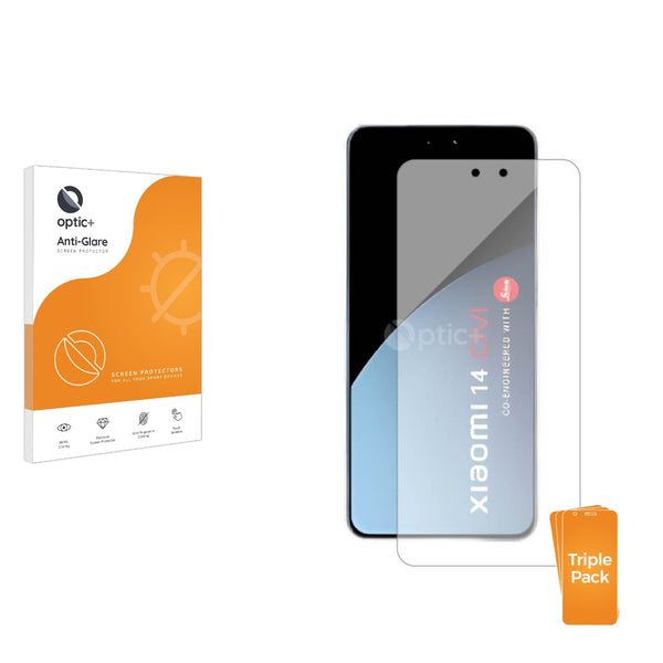 3pk Optic+ Anti-Glare Screen Protectors for Xiaomi 14 Civi