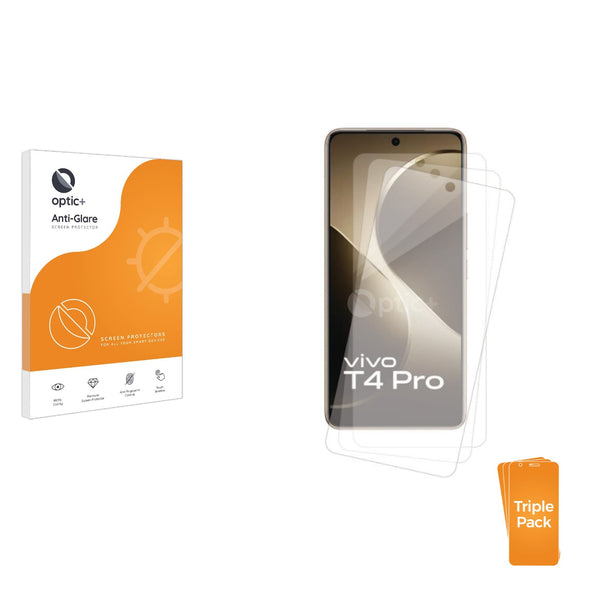 3-pack of Anti-Glare Screen Protectors for Vivo T4 Pro