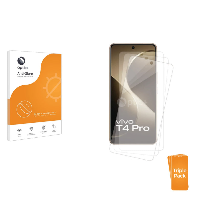 3-pack of Anti-Glare Screen Protectors for Vivo T4 Pro