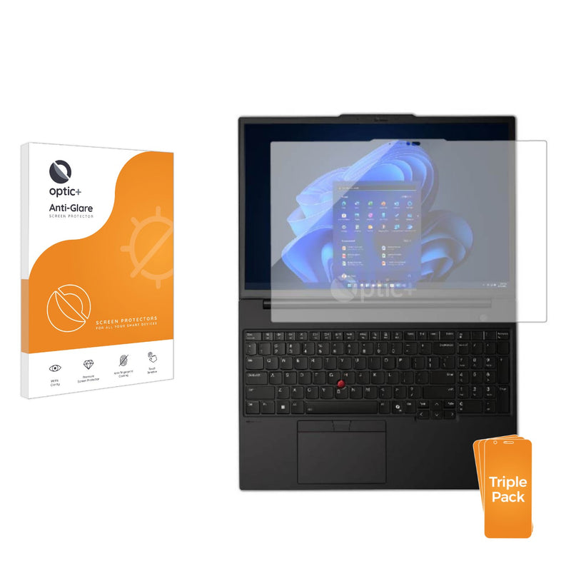 3pk Optic+ Anti-Glare Screen Protectors for Lenovo ThinkPad P16s Gen 3