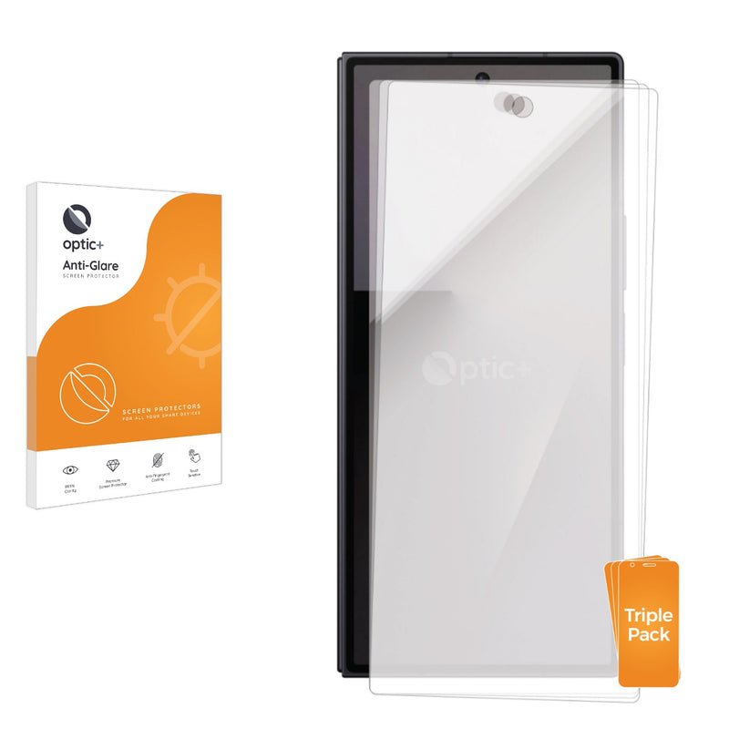 3-pack of Anti-Glare Screen Protectors for Samsung Galaxy Z Fold7 (Outer Display)