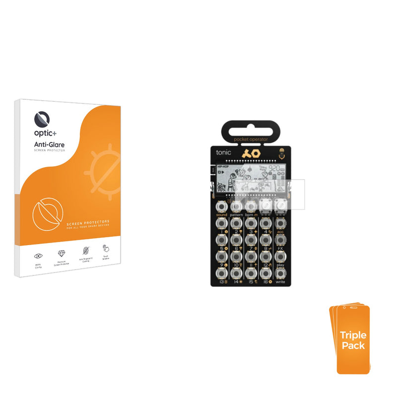 3pk Optic+ Anti-Glare Screen Protectors for Teenage Engineering PO-32 Tonic