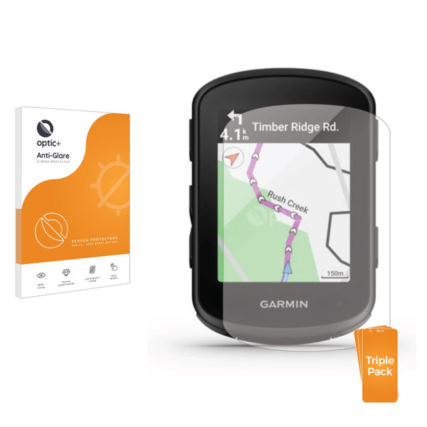 3pk Optic+ Anti-Glare Screen Protectors for Garmin Edge 840