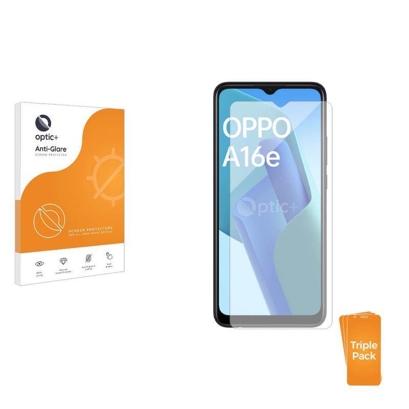 3pk Optic+ Anti-Glare Screen Protectors for Oppo A16e