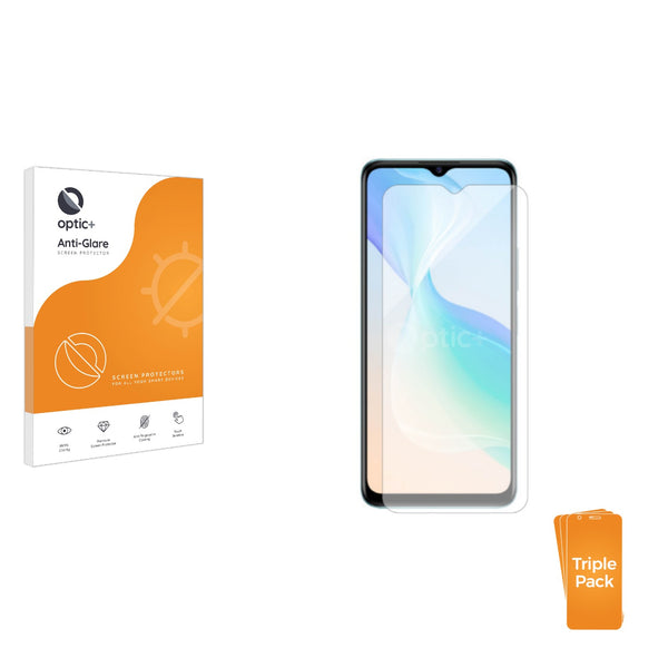 3pk Optic+ Anti-Glare Screen Protectors for Vivo Y100i