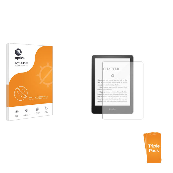 3pk Optic+ Anti-Glare Screen Protectors for Kindle Paperwhite Signature Edition 6.8"