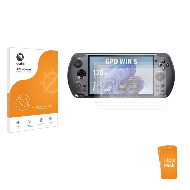 3-pack of Anti-Glare Screen Protectors for GPD Win 5