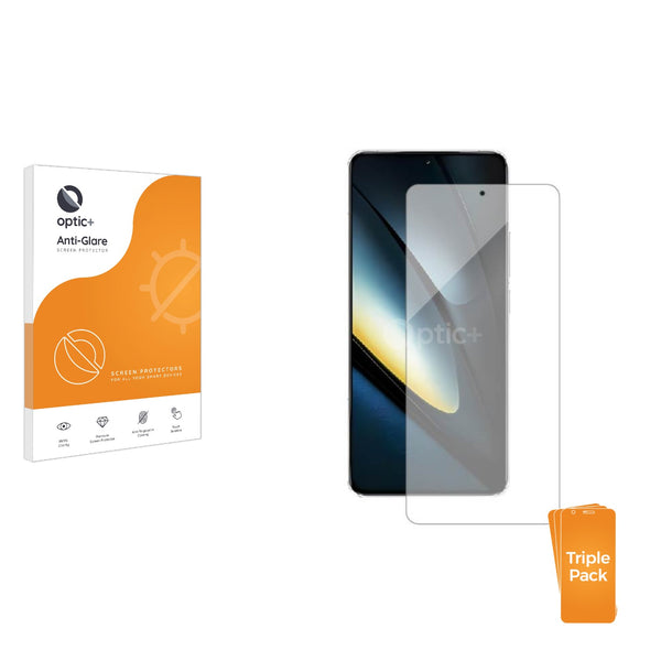 3pk Optic+ Anti-Glare Screen Protectors for Xiaomi Poco F6 Pro