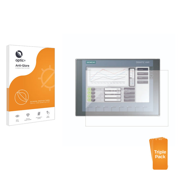 3pk Optic+ Anti-Glare Screen Protectors for Siemens Simatic HMI KTP900F