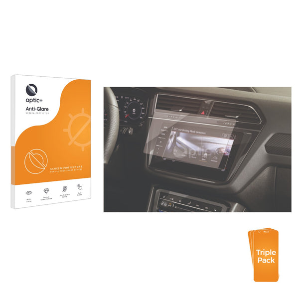 3pk Optic+ Anti-Glare Screen Protectors for Volkswagen Tiguan Allspace 2019 Discover Pro 9.2 2019