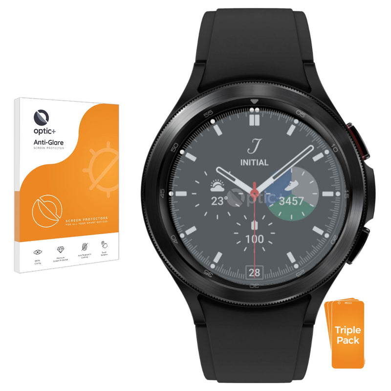 3pk Optic+ Anti-Glare Screen Protectors for Samsung Galaxy Watch 4 Classic (42mm)