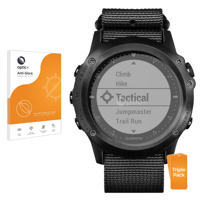 3pk Optic+ Anti-Glare Screen Protectors for Garmin Tactix Bravo