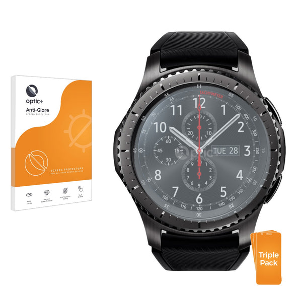 3pk Optic+ Anti-Glare Screen Protectors for Samsung Gear S3 Frontier