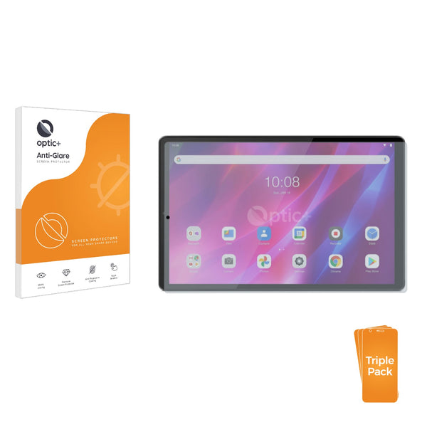 3pk Optic+ Anti-Glare Screen Protectors for Lenovo Tab K10