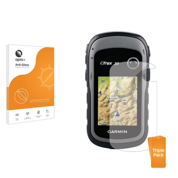 3pk Optic+ Anti-Glare Screen Protectors for Garmin eTrex 20