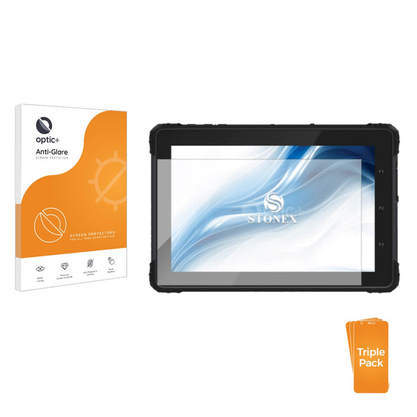 3pk Optic+ Anti-Glare Screen Protectors for Stonex UT56 Rugged Tablet