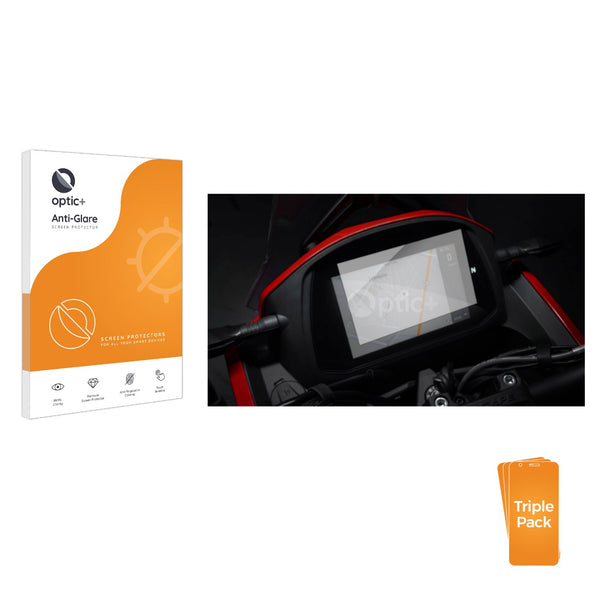 3pk Optic+ Anti-Glare Screen Protectors for Moto Morini X-Cape 649