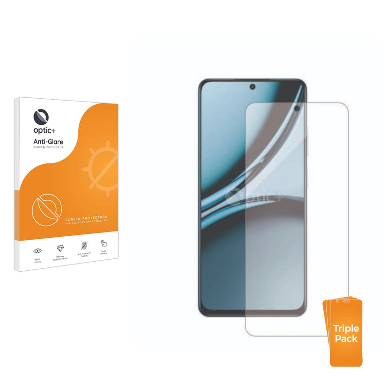 3pk Optic+ Anti-Glare Screen Protectors for realme Narzo 70x