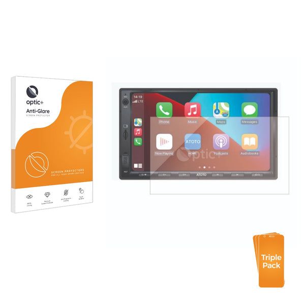 3pk Optic+ Anti-Glare Screen Protectors for Atoto F7 WE