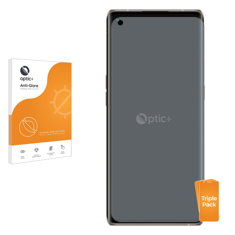 3pk Optic+ Anti-Glare Screen Protectors for Oppo Find X3 Neo