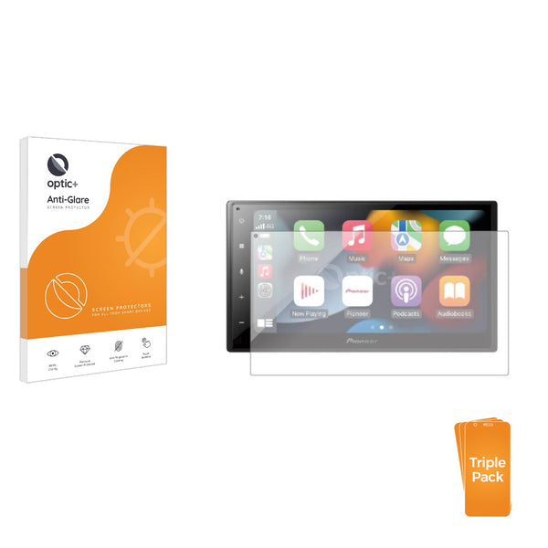 3pk Optic+ Anti-Glare Screen Protectors for Pioneer SPH-DA360DAB